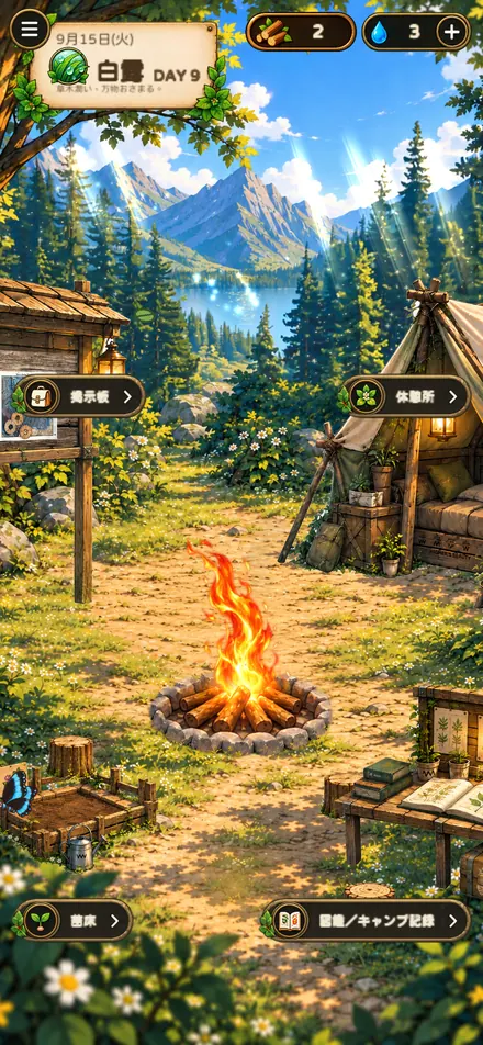 『キンりんご楽園』のゲーム画面 1